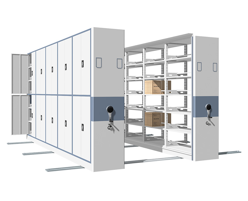 Mechanical-assist Mobile Shelving（01B)