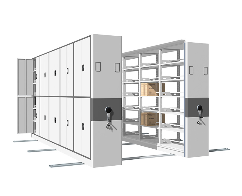 Mechanical-assist Mobile Shelving（01A)