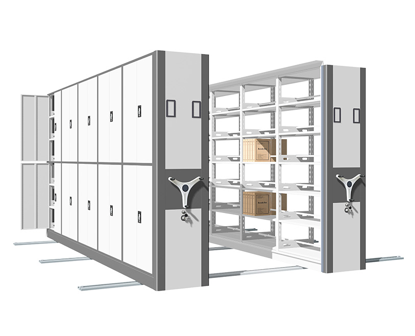 Mechanical-assist Mobile Shelving（03B)